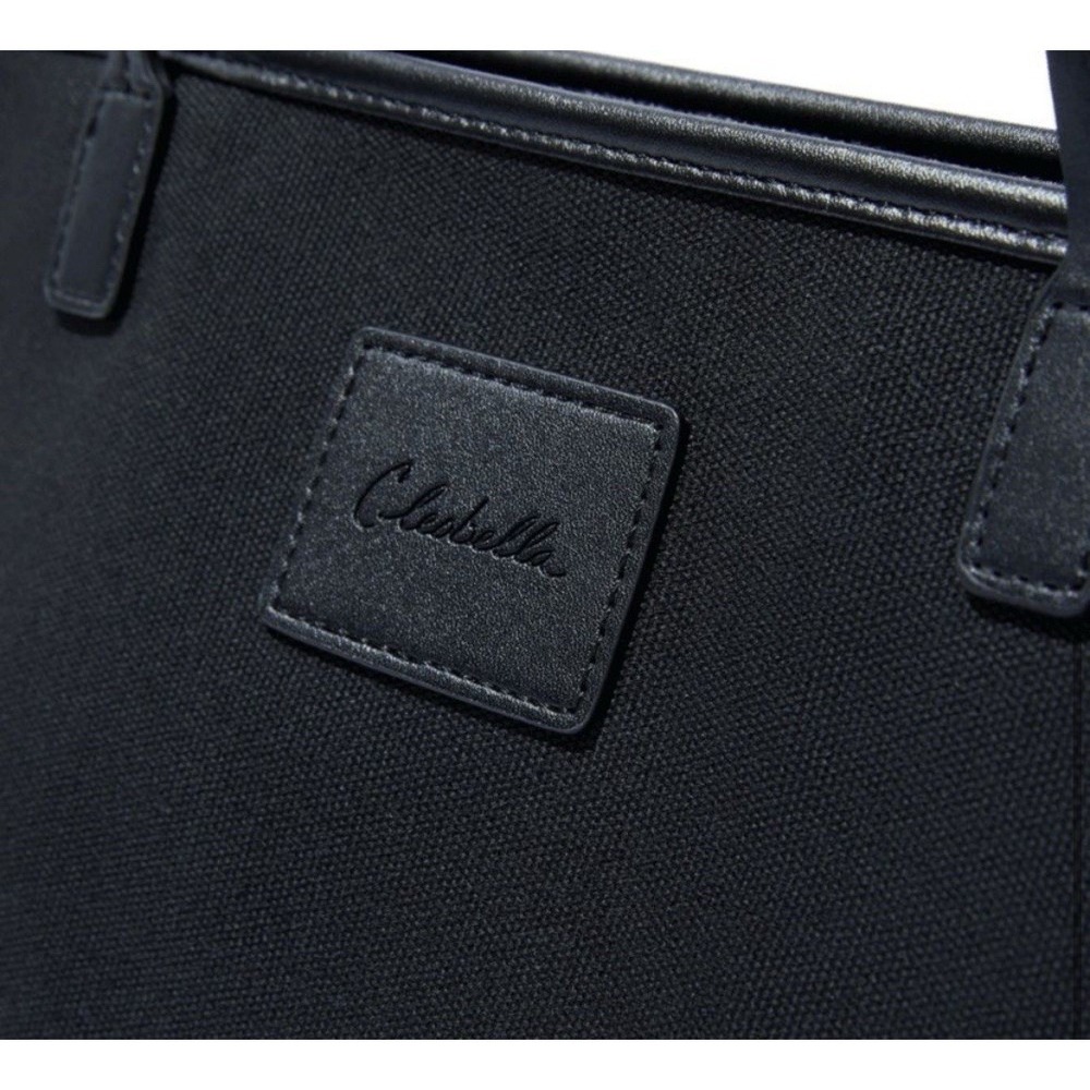 NEW Cleobella Large Black Canvas Tote 22"x12" - Picture 5 of 7